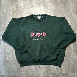 Vintage Golf Classic Sweater Crable Sportswear Mens Large Green